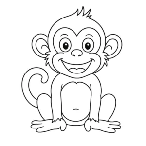 Desenhos de macaco para imprimir e colorir - educação infantil (página 1)